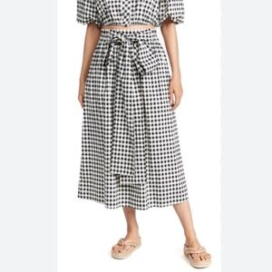 ✨ Host Pick ✨ NEW Tory Burch Printed Gingham Skirt – Size Small ✨